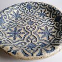 Duża misa ceramiczna „Wakacje w Hiszpanii” - ręcznie wykonana z gliny szamotowej