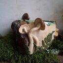 Duży kubek ceramiczny z motywem lasu i drzwi - Leśny