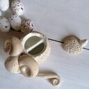 Baranek ceramiczny na sól i pieprz do święconki wielkanoc