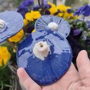 Kwiaty ceramiczne 3 szt. na drewnianych kijkach