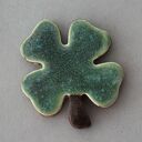 Na szczęście, koniczynka - magnes ceramika