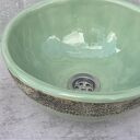 Umywalka ceramiczna z odbitą koronką - ręczne zdobienie, wykonanie na zamówienie