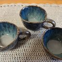 Ręcznie robiony kubek ceramiczny Wolna Chwila dla niej - niebieski, ok. 100 ml