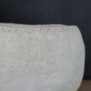 Podłużna donica ceramiczna z surowej gliny