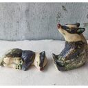 Rodzina borsuków - ceramika handmade na półkę
