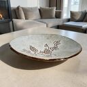 Ręcznie robiona ceramiczna patera z winoroślą - 30 cm