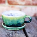 Ręcznie robiona filiżanka ceramiczna z koniem Rajgrass - prezent dla miłośniczki koni