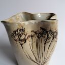 Komplet "koperkowy" - mydelniczka i pojemniczek z ceramiki handmade