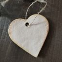 Ceramiczne serce - zawieszka handmade w stylu „Wolna Chwila”