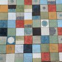 Ręcznie formowane kafle ceramiczne 9x9 cm w stylu boho