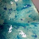 Turkusowa misa ceramiczna „Galaktyczne Turquoise” z efektem craquele