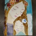 Anioł z dzieciątkiem ceramiczny