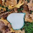 Ceramiczna miska w kształcie liścia z turkusowym szkliwem - ręcznie robiona
