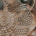 Ceramiczne serce z odciskiem serwetki - wyjątkowy wallhanging do domu