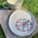 Zestaw ceramiczny z Buldogiem francuskim