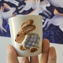 Kubeczek porcelanowy z zajączkiem