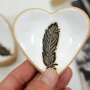Ceramiczne serce na biżuterię - miseczka na pierścionki i drobiazgi (śnieg)