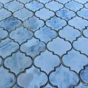 Kafle ceramiczne marokańskie granatowa arabeska - ręcznie robiona mozaika koniczyna