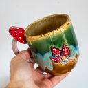 Duży kubek z Muchomorem handmade | Miodna łąka | ok 500 ml