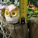 Ręcznie robiona sowa ceramiczna - wyjątkowa figurka do domu i ogrodu