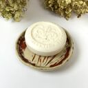 Ceramiczna mydelniczka i spodeczek "Trawy"