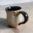 Duży ceramiczny kubek na herbatę - ręcznie dekorowany, prawie 350 ml