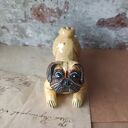 Buldożek angielski - figurka ceramiczna handmade do domu i lasów w słoiku