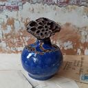 Wazonik ceramiczny granatowy