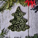 Zawieszka CHOINKA XL butelkowa zieleń