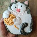 Kot z kłębuszkiem na ścianę