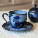 Filiżanka z cukiernicą Głębia ceramiczny zestaw do kawy