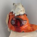 Ptak ceramiczny - figurka grubego wróbla ręcznie szkliwiona