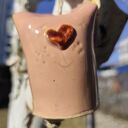 Dzwonek ceramiczny w kształcie kota - handmade do ogrodu i na balkon