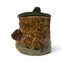 Jesienny pojemnik ceramiczny z grzybkami