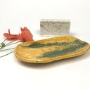 Mydelniczka ceramiczna "Dwie paprotki" - ręcznie robiona