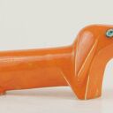 Pies na biżuterię 23 cm - ręcznie malowana figurka ceramiczna