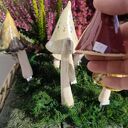 Czerwony grzybek ceramiczny do doniczki