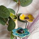 Bukiet ceramicznych kwiatów B7)