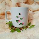 Kubek porcelanowy ręcznie malowany Żuraw 270 ml