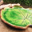 Ceramiczna patera z prawdziwym liściem (c333)