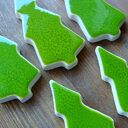 Las iglasty - magnesy ceramiczne w formie choinek (zestaw 5 szt.)