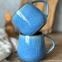 Zestaw dla dwojga - Kubek Beczułka ręcznie robiony niebieski 320 ml
