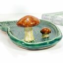 Ceramiczny talerzyk z grzybkiem - na biżuterię, drobiazgi, przekąski