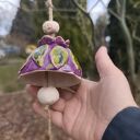 dzwonek ceramiczny sowa