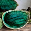 Talerze ceramiczne Listki Funkjaste - ręcznie lepione (Smokfa)