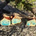 Domki ceramiczne 3 szt. z zawieszkami - choinka Boże Narodzenie