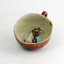 Ceramiczna duża filiżanka kubek z figurką konia
