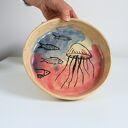 Ceramiczny talerz z motywem morskim