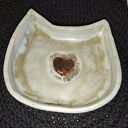 Ceramiczna miseczka w kształcie kota - ręcznie lepiona, 14x13 cm