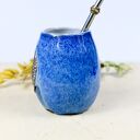 Rezerwacja 2 Naczynie do Yerba Mate | Matero Aztec Blue - 380 ml